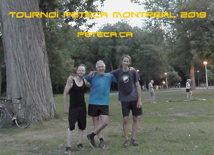 Le podium du simple au Tournoi de Peteca de Montréal 2019
