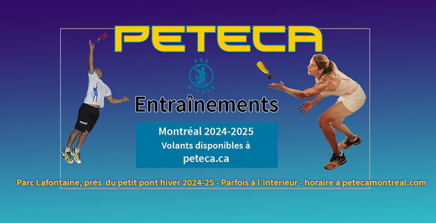 Poster des entraînements de Peteca d'hiver 2024-25