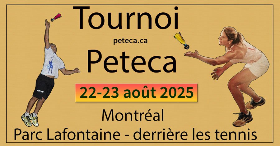 Poster du Tournoi de Peteca de Montréal 2025